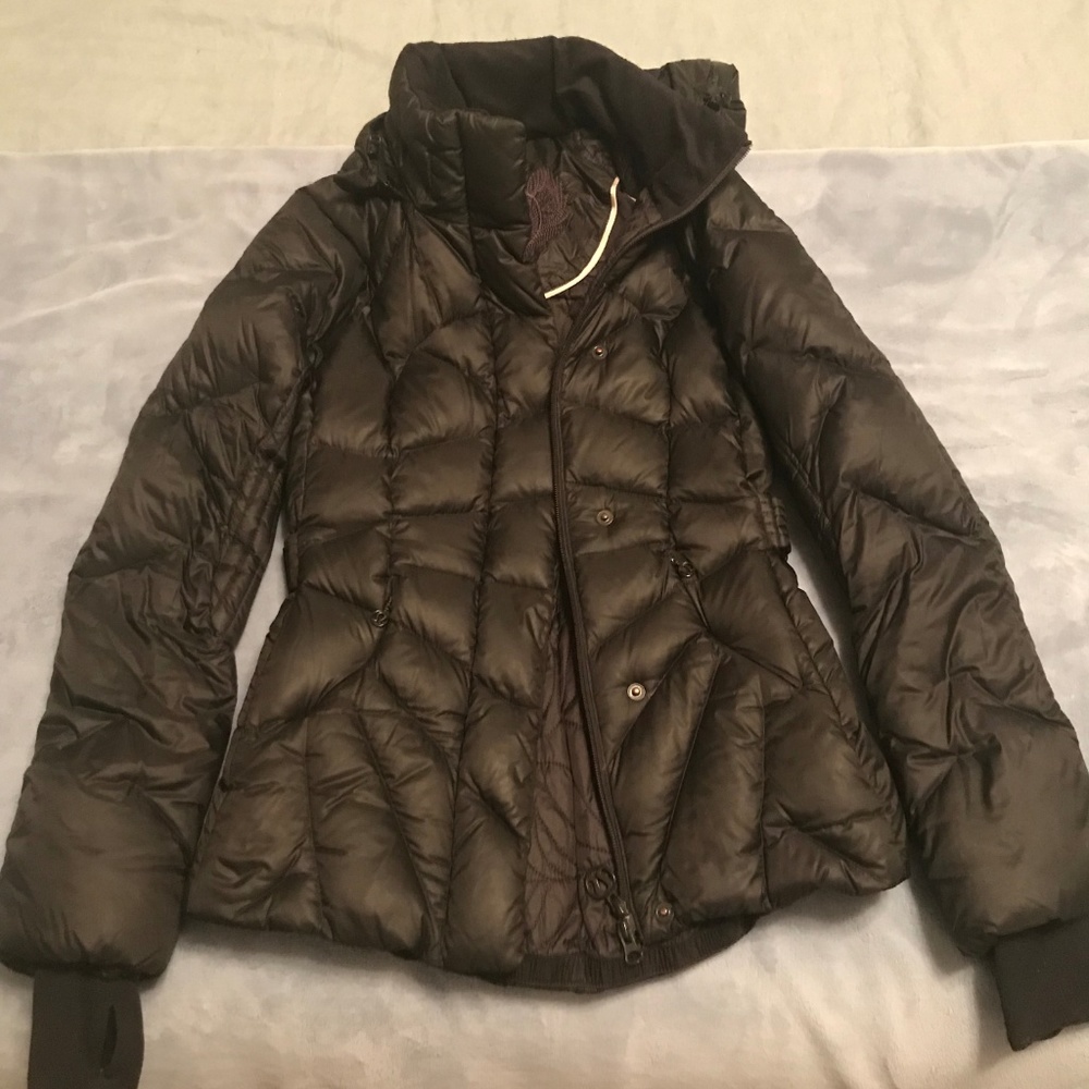 Lululemon Black Puffer Hooded Jacket - down filled
